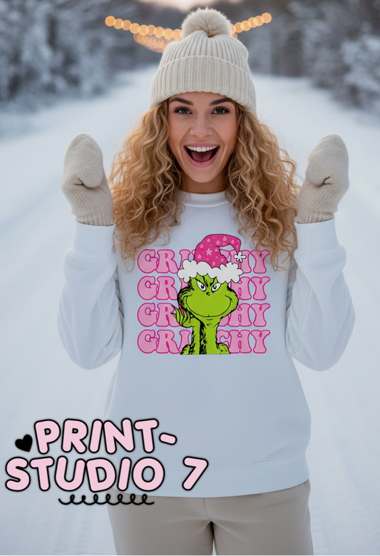 DTF Transfer She Green Pink