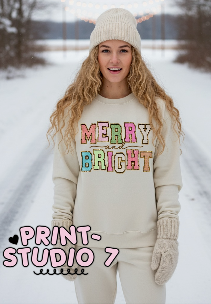 DTF Transfer Merry & Bright
