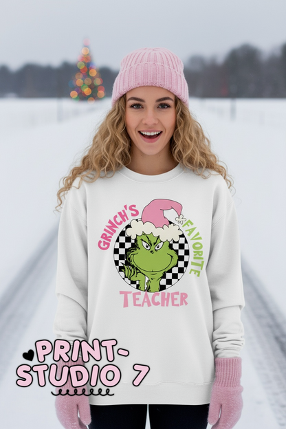 Mean Green's Favorite Teacher Pink