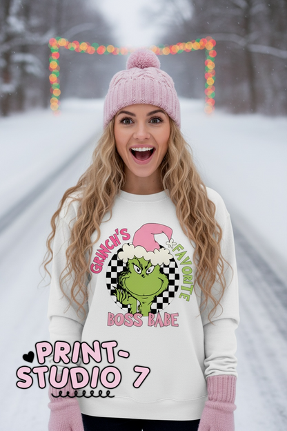 Mean Green's Favorite Boss Babe Pink