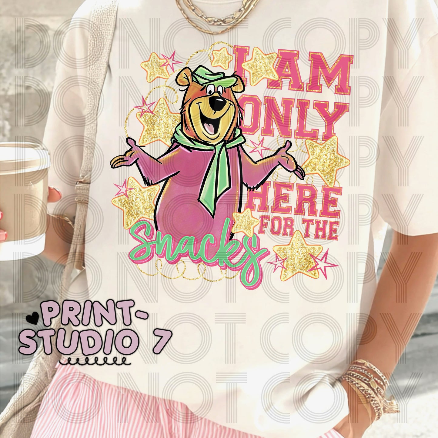 DTF Transfer Here For The Snacks