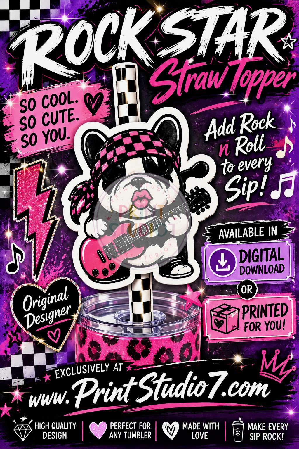 Straw Topper BD Rock
