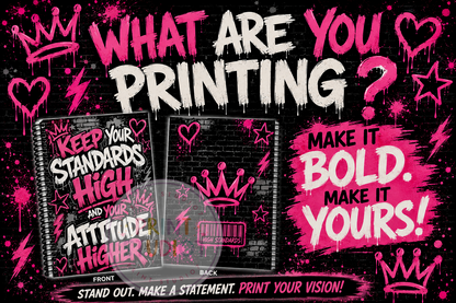 DIGITAL Keep Your Standards High and Your Attitude Higher Notebook