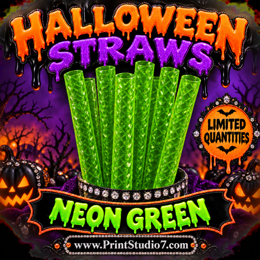 Straws: Halloween Theme - Green