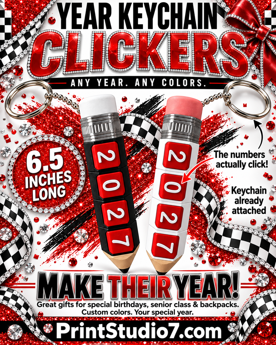 Year Clicker Keychain