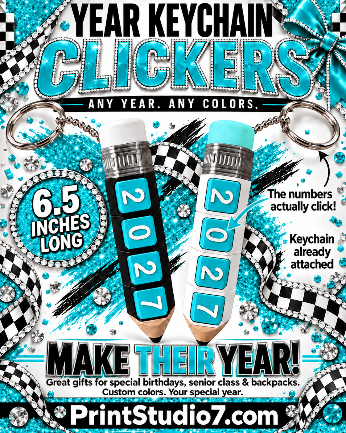 Year Clicker Keychain