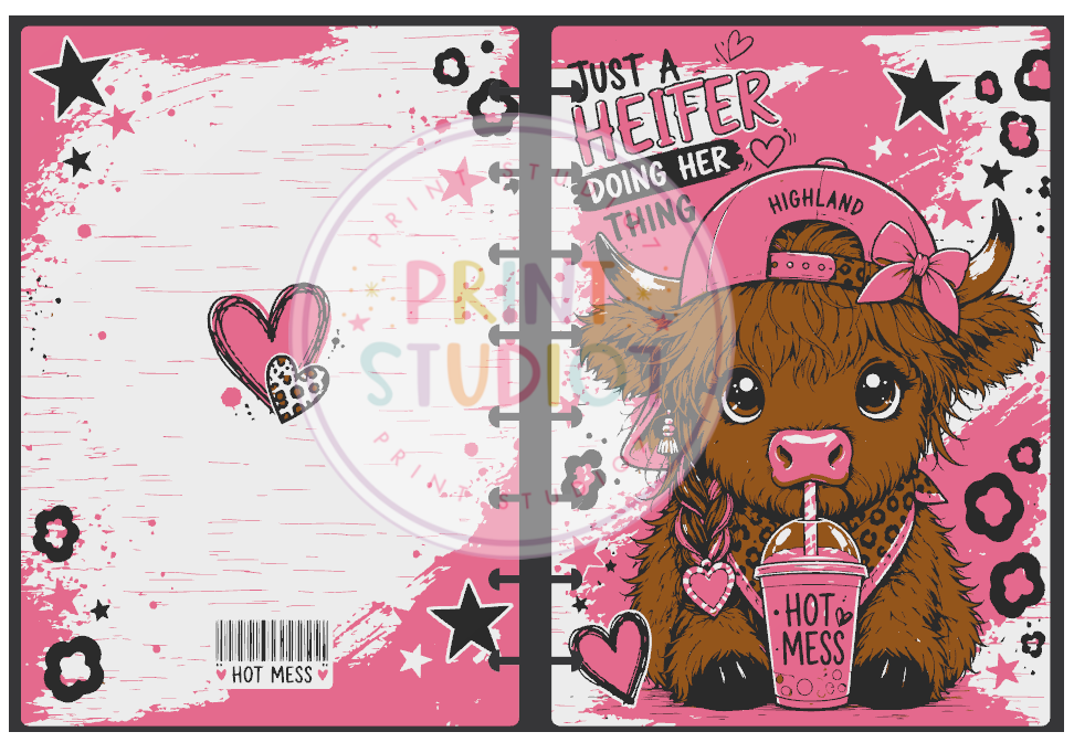 Just A Heiffer Hot Mess Notebook