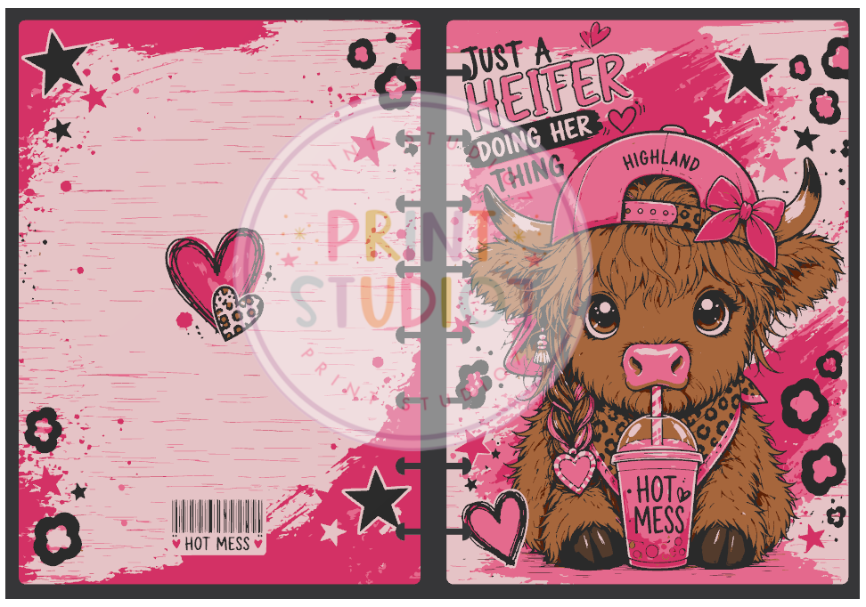 Just A Heiffer Hot Mess Notebook