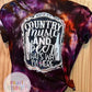 SALE Country Music & Beer That's Why I'm Here Dyed T-Shirt