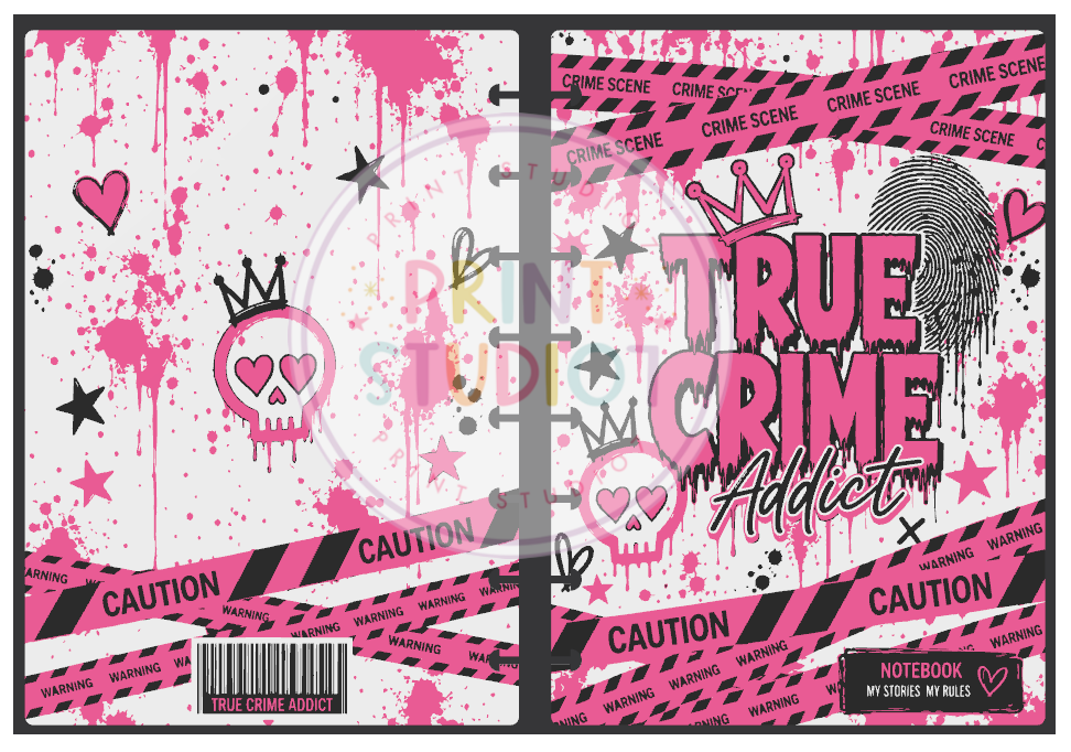 True Crime Pink Notebook