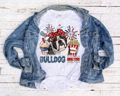 Patriotic Bulldog Fireworks