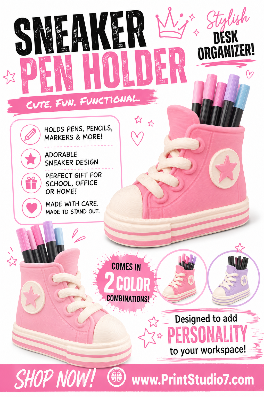 Hightop Shoe Pen Holder