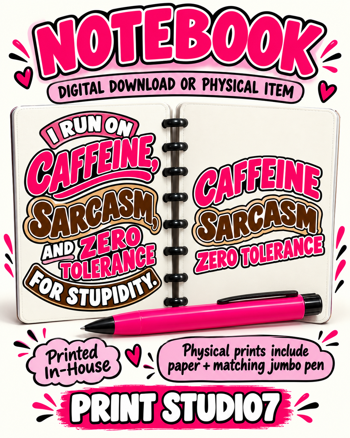 Sarcasm And Zero Tolerance Notebook