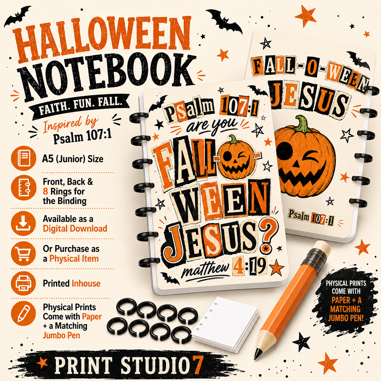 Fall_o_Ween Jesus Notebook