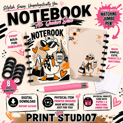 Good Vibes Duck Notebook