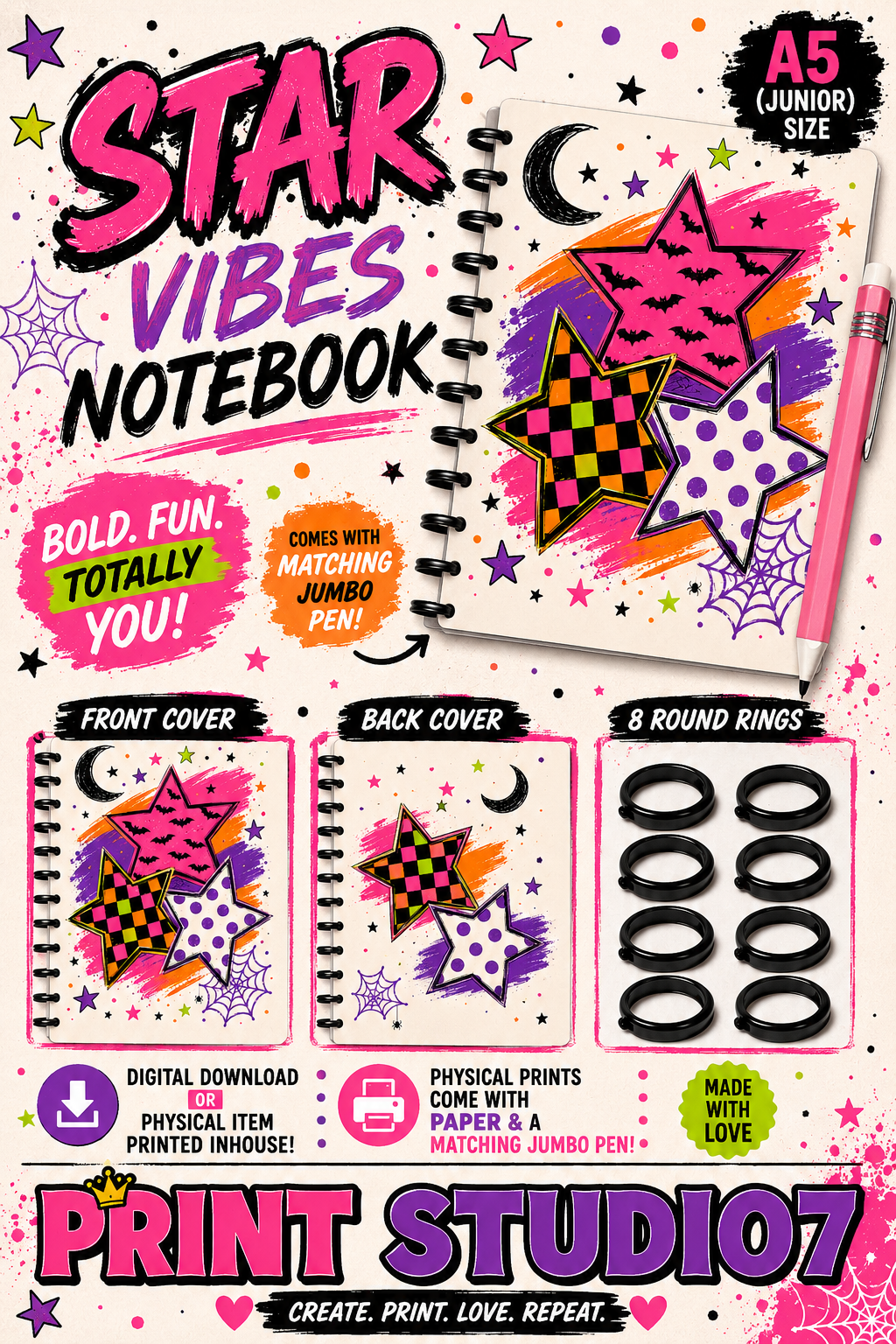 Stars Of Colors Notebook
