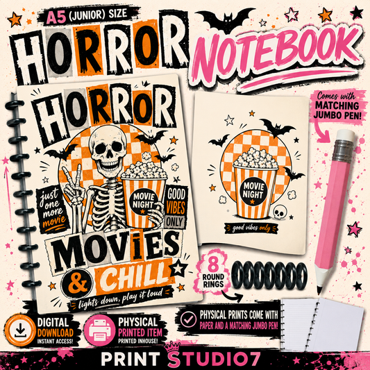 Horror Movies & Chills Notebook