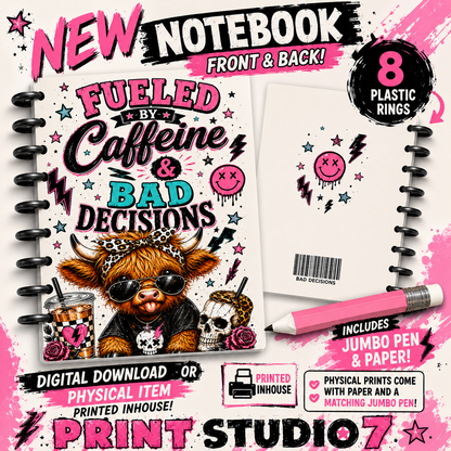Fueled By Caffeine And Bad Decisions Notebook