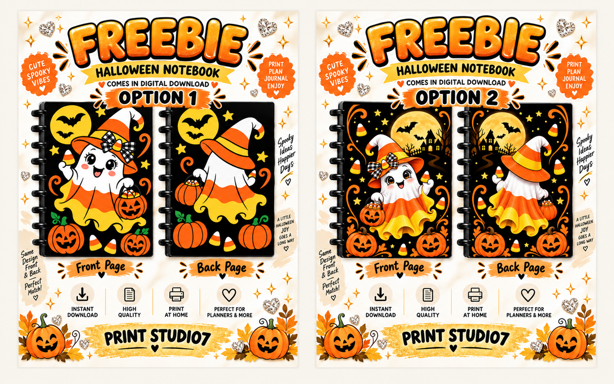 **FREEBIE** Digital Candy Corn Notebook