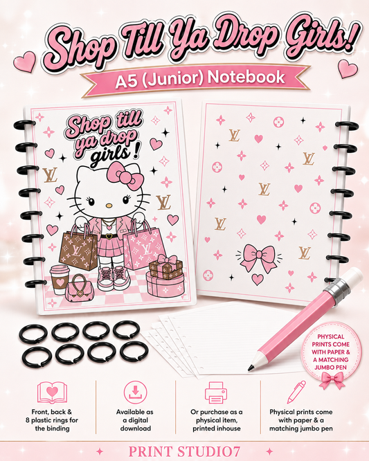 Shop Till Ya Drop Girls Notebook
