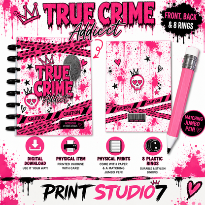 True Crime Pink Notebook