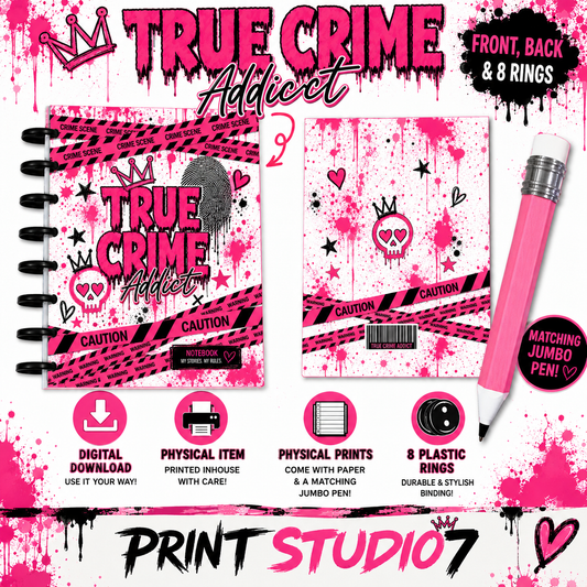True Crime Pink Notebook