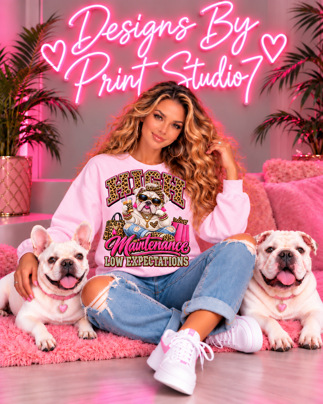 Bulldog High Maintenance SWEATSHIRTS