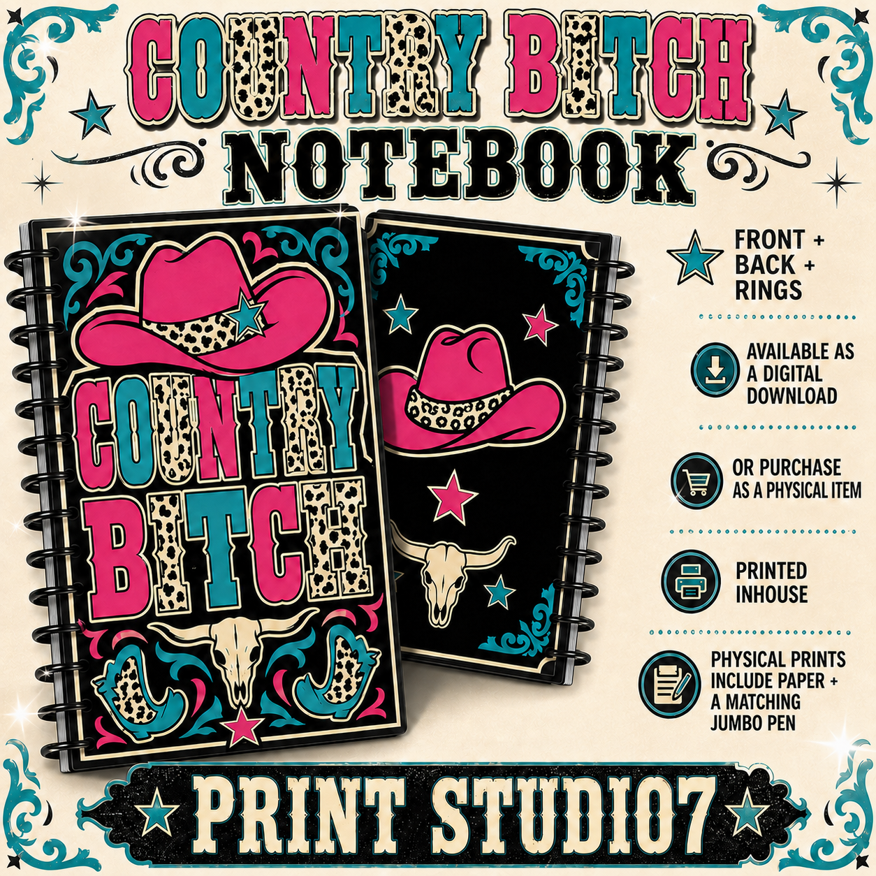 Country Bitch (2) Notebook