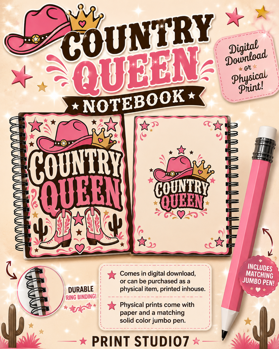 Country Queen Notebook