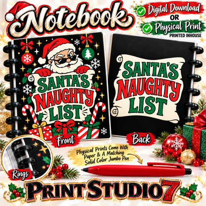 Santa's Naughty List Notebook