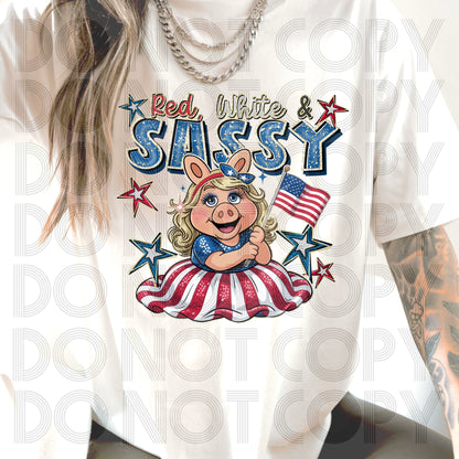 Red White Sassy Shirt