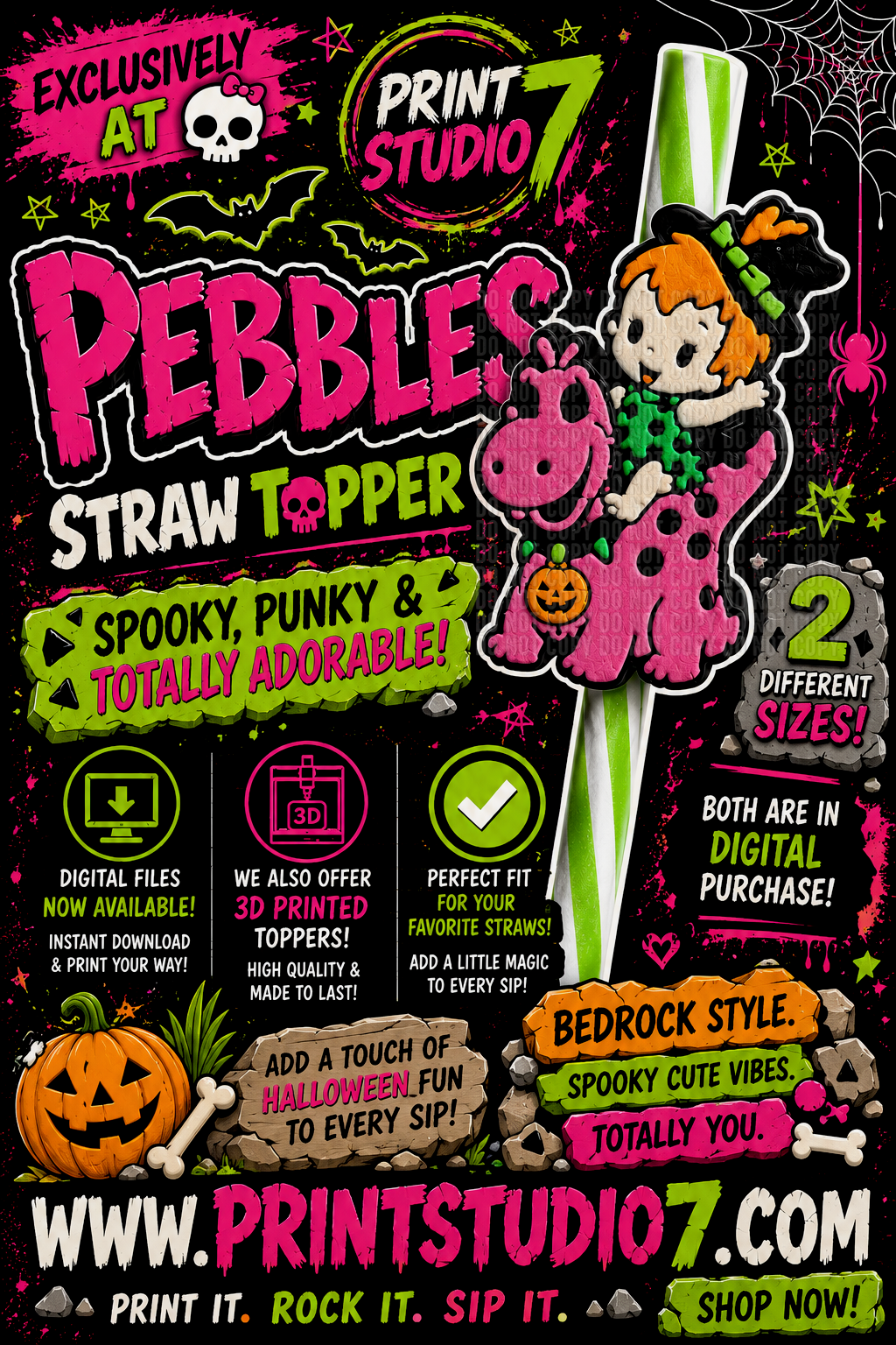 Digital Bedrock's Pebbles & Dino