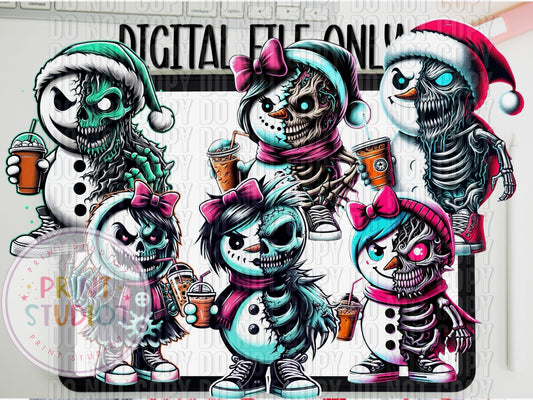 DIGITAL: Clipart Snowmies Set 1