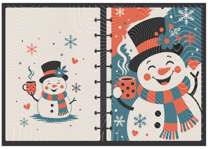 Snowman With Coffee Notebook