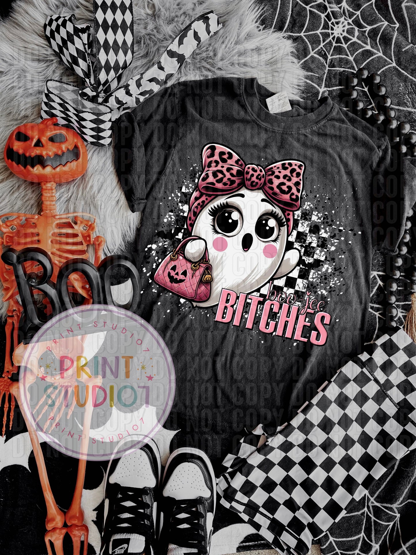 Digital Boo-Jee Bitch With Checkered