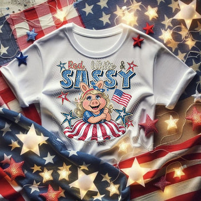 Red White Sassy Shirt