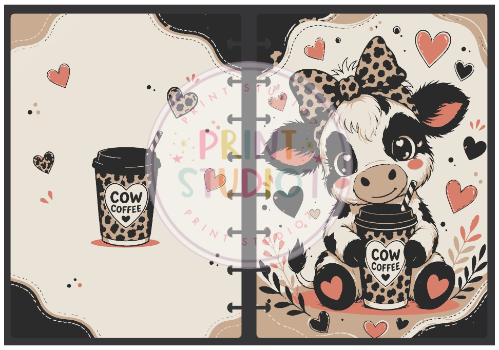 Cow Coffee Notebook