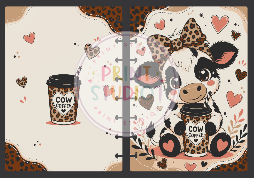 Cow Coffee Notebook