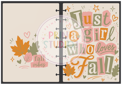 Just A Girl Who Loves Fall Notebook