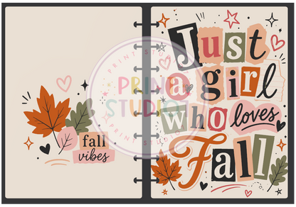 Just A Girl Who Loves Fall Notebook