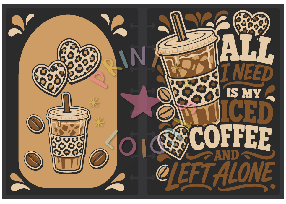 Iced Coffee And Left Alone Notebook