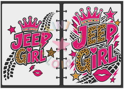 Jeep Girl -1 Pink Notebook
