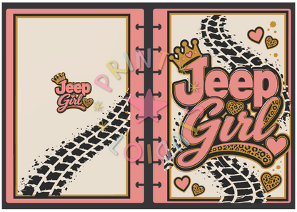 Jeep Girl -2 Pink Notebook
