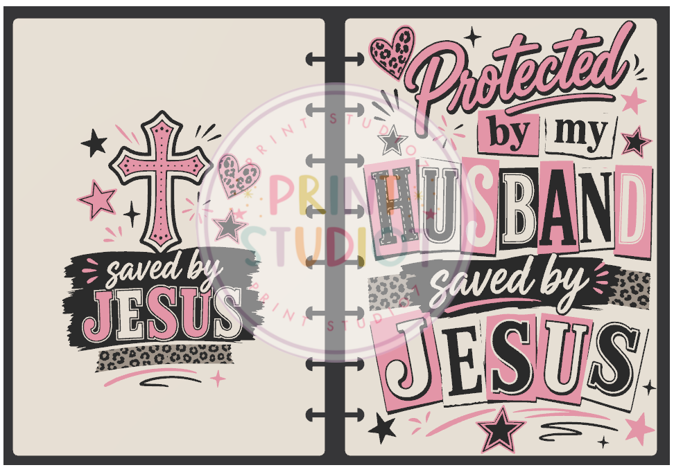 Protected By My Husband Saved By Jesus Notebook