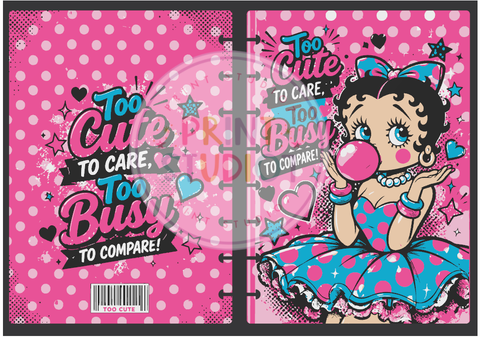 Too Cute To Care Boop Notebook