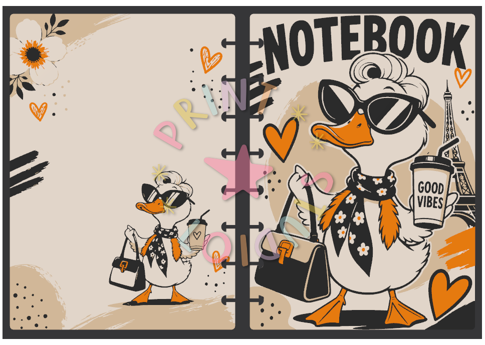 Good Vibes Duck Notebook