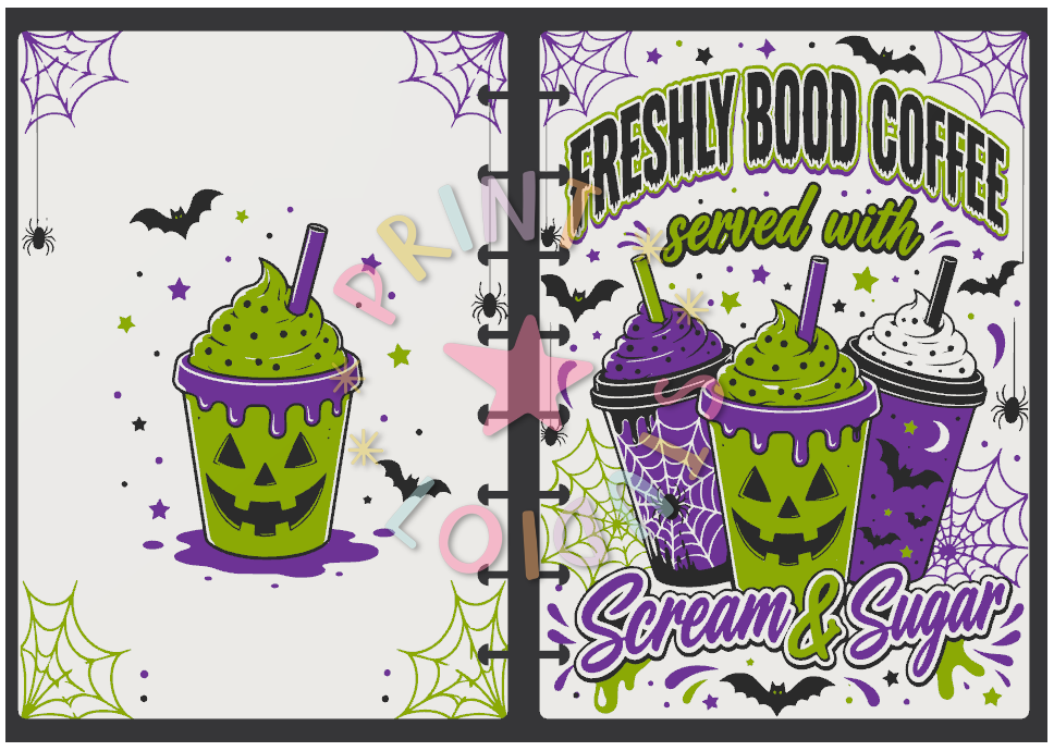 Freshly Bood Coffee Green Notebook